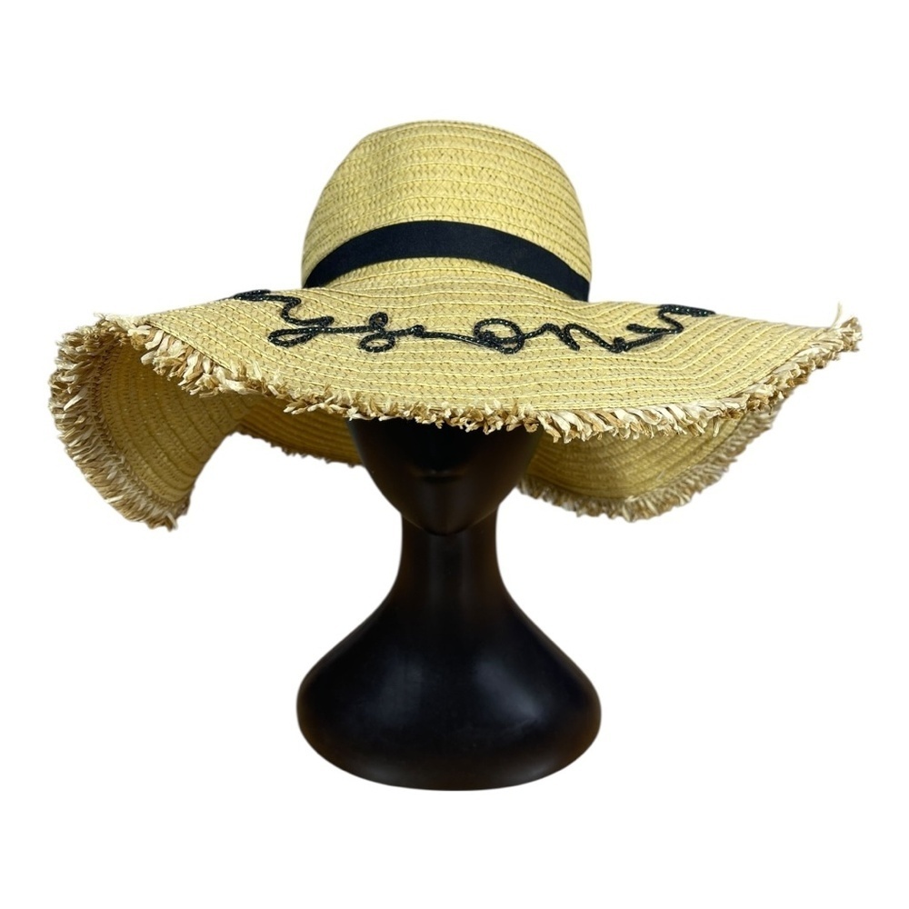 NWOT Always On Vacay Floppy Straw Hat O/S - Picture 4 of 6